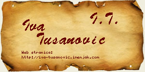Iva Tušanović vizit kartica